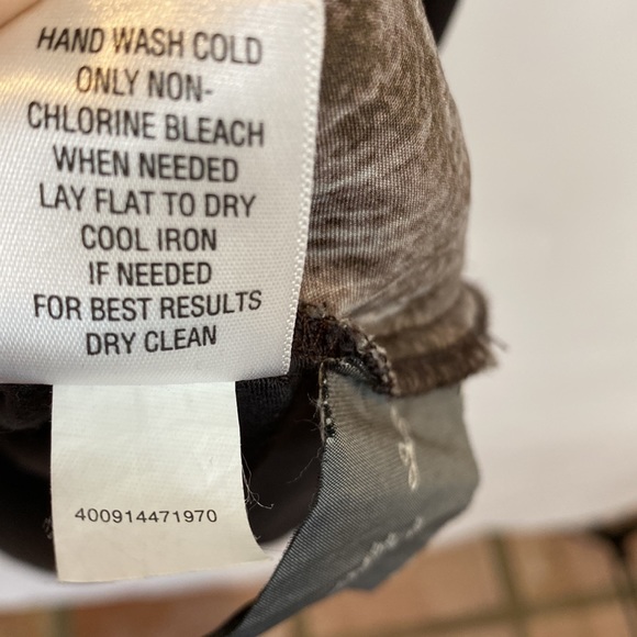 Simply Vera Vera Wang brown knotted dress in brown and gray size S - Picture 10 of 11